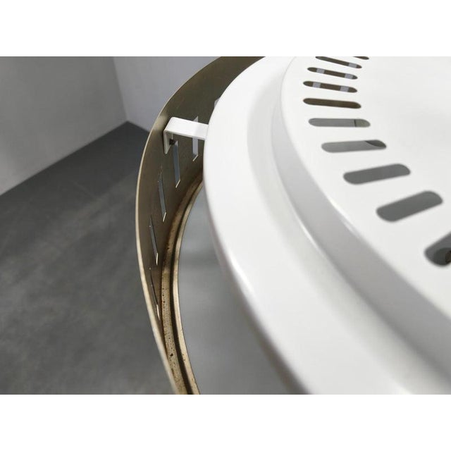 Space Age UFO Pendant Light in Metal and Glass, Czechoslovakia, 1970s For Sale - Image 6 of 14