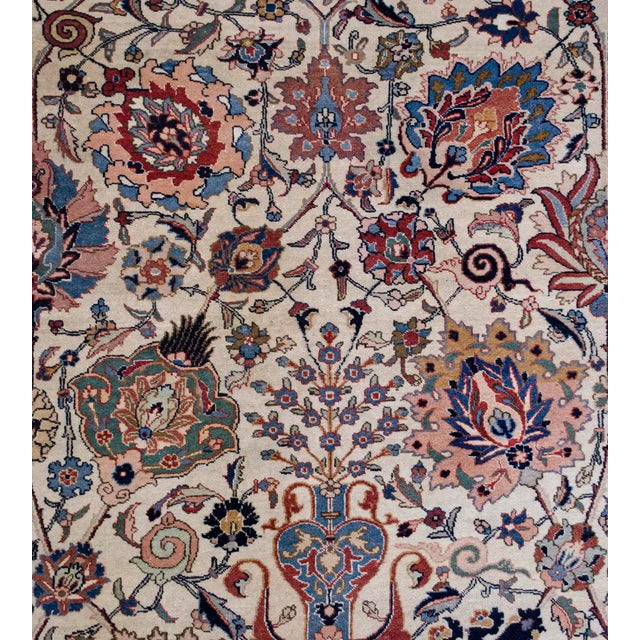 MANSOUR 18th Century Handwoven Wool Persian Tabriz Rug For Sale - Image 4 of 6