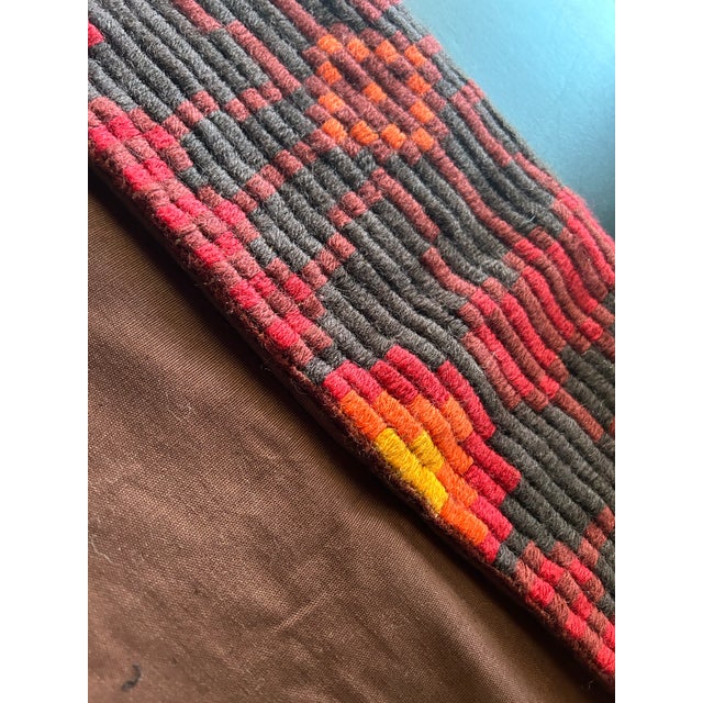 Early 21st Century Southwestern Needlepoint Rug or Mat For Sale - Image 5 of 6
