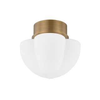 Hudson Valley Lighting Seabrook 11.25 in. 1 Light Flush Mount in Historic Bronze Finish For Sale