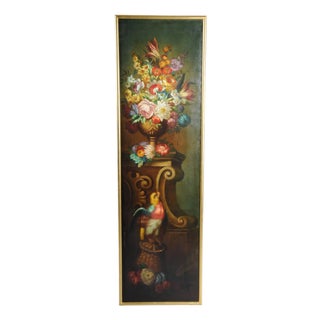 Still Life with Bouquet of Flowers, 20th Century, Oil on Panel For Sale