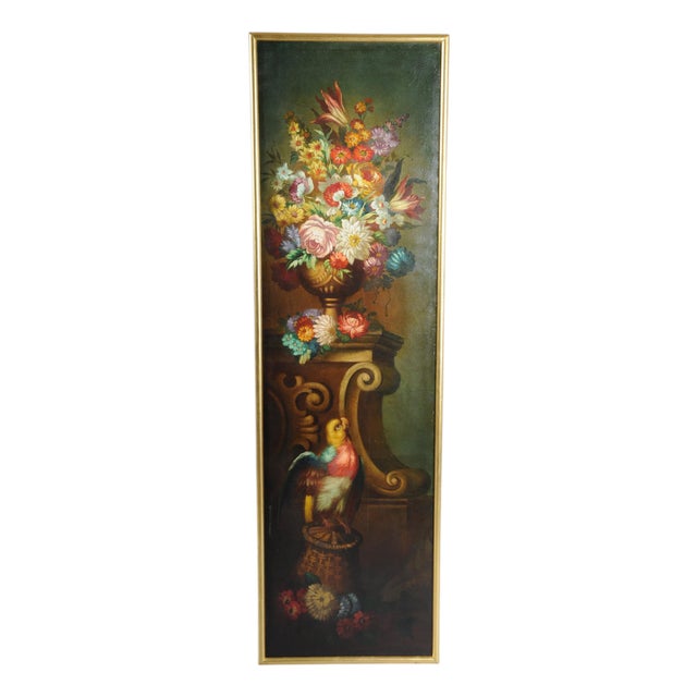 Still Life with Bouquet of Flowers, 20th Century, Oil on Panel For Sale