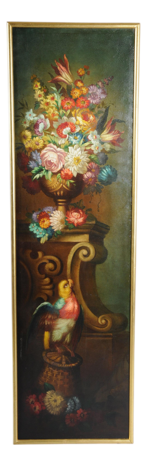 Still Life with Bouquet of Flowers, 20th Century, Oil on Panel