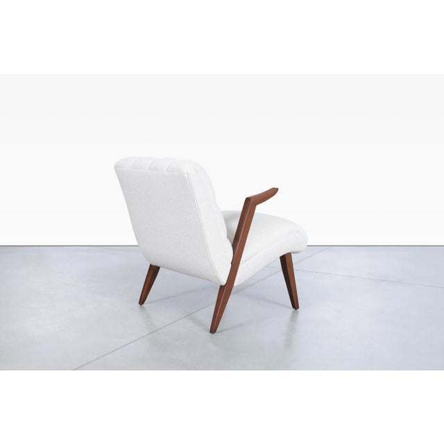 Mid-Century Modern Walnut Lounge Chairs With Floating Armrests, 1950s For Sale - Image 11 of 12