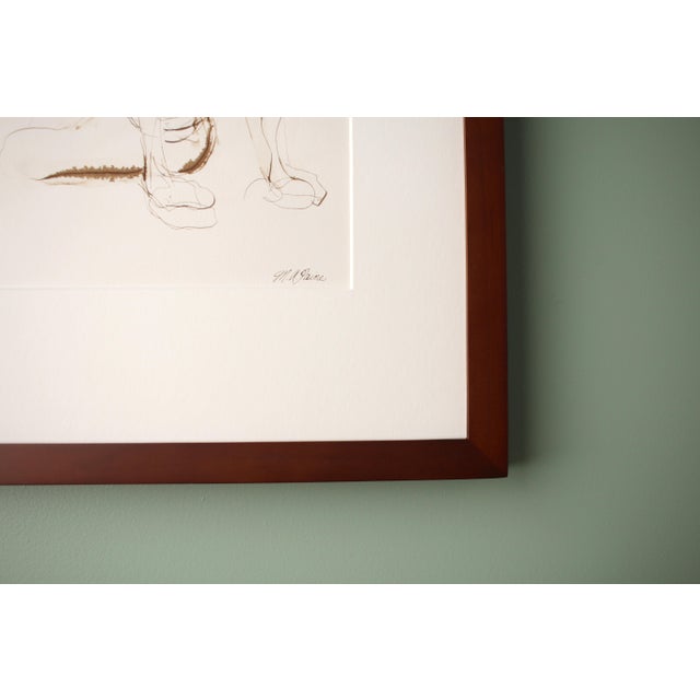 Seated Twist Original Ink Nude Figure Pen and Ink Drawing For Sale - Image 6 of 9