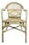 Statement Coastal Boho Chic Rattan and Wicker Accent Chair For Sale