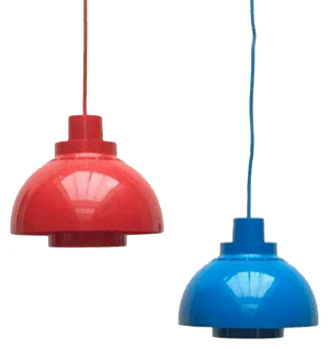 Mid-Century Danish Minisol Pendant Lamps by K. Kewo for Nordic Solar, 1960s, Set of 2