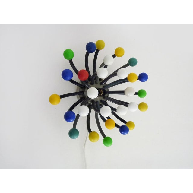 1970s Vintage Pistillino Wall Lamp in Silver Plastic by Studio Tetrarch for Valenti, Italy, 1970s For Sale - Image 5 of 11