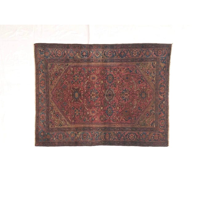 Wool pile genuine hand made very fine antique Persian Lillihan - Finest quality wool-