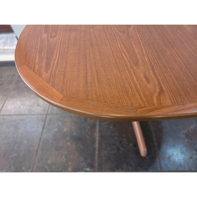 Brown Rare Mid-Century Danish Modern Teak Dining Table Pedestal Base G-Plan 1970s For Sale - Image 8 of 10