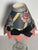 Vintage Mackenzie and Childs Handpainted lamp shades with a velvet stash in original box.