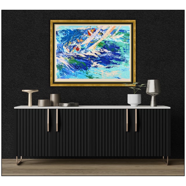 The artwork here, "High Seas Sailing", is a wonderful depiction of two sailboats racing in high winds, created with...