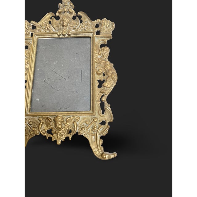 Gold French Gilt Bronze Photo Frame, 1800s For Sale - Image 8 of 13