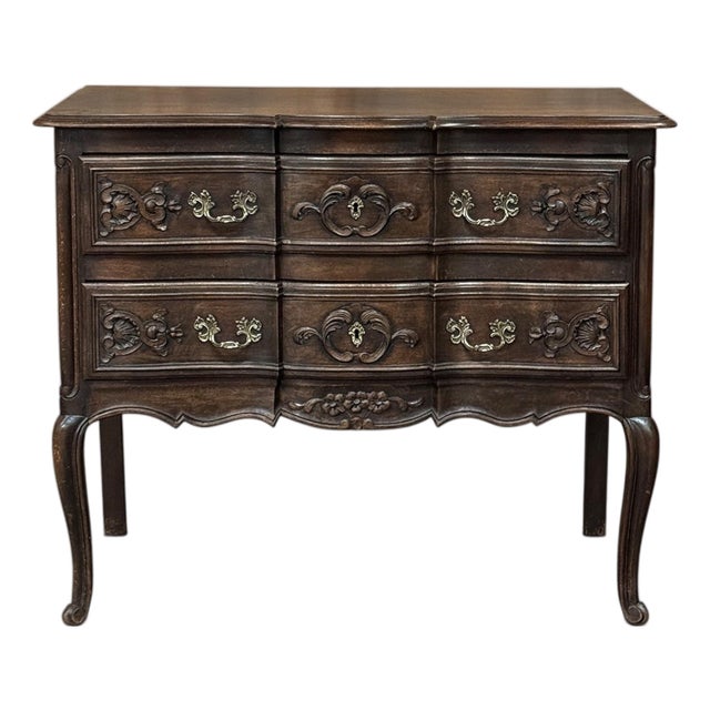 Country French Louis XV Walnut Commode For Sale