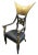 Traditional 1934 Cleopatra Prop Egyptian Throne Chair Used by Claudette Colbert For Sale - Image 3 of 11