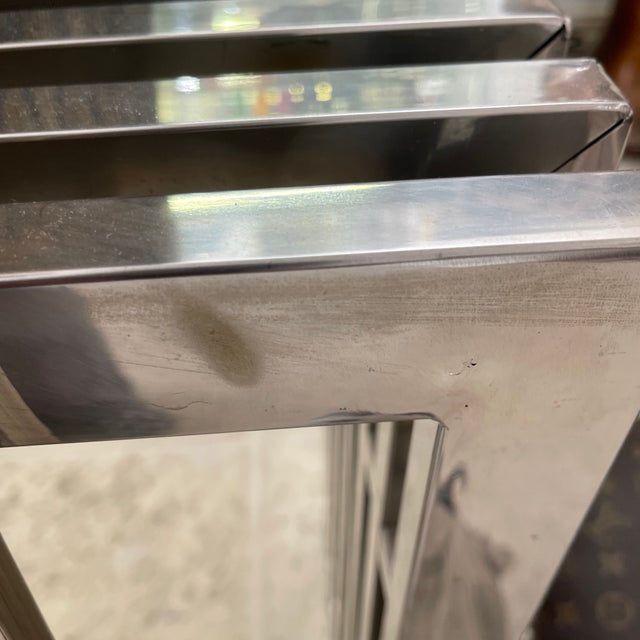 Chrome Modern Chrome Metal Console Table For Sale - Image 8 of 9