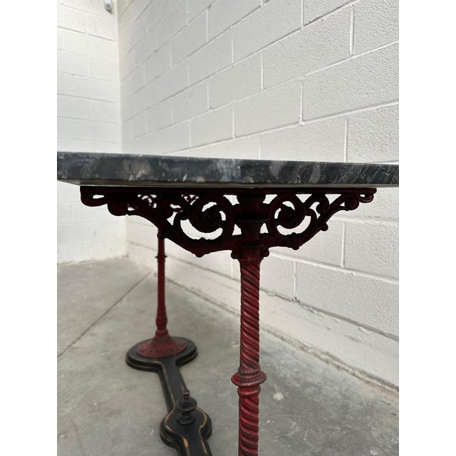 Late 19th Century Cast Iron and Marble Console Table For Sale - Image 12 of 17