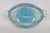 Joe St Clair Glass Ashtray Aqua Blue and Clear Bullicante Floral Art Bowl 4728b For Sale - Image 4 of 11