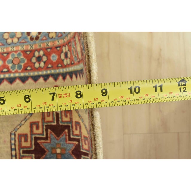 Kazak Runner 2’8” X 9’8” Brown Wool Tribal Hand-Knotted Oriental Rug For Sale - Image 11 of 13
