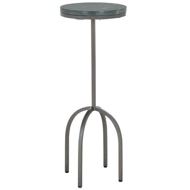 Arkan Marble Drink Table in Green For Sale In Philadelphia - Image 6 of 8