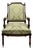 19th Century French Walnut Open Armchair For Sale
