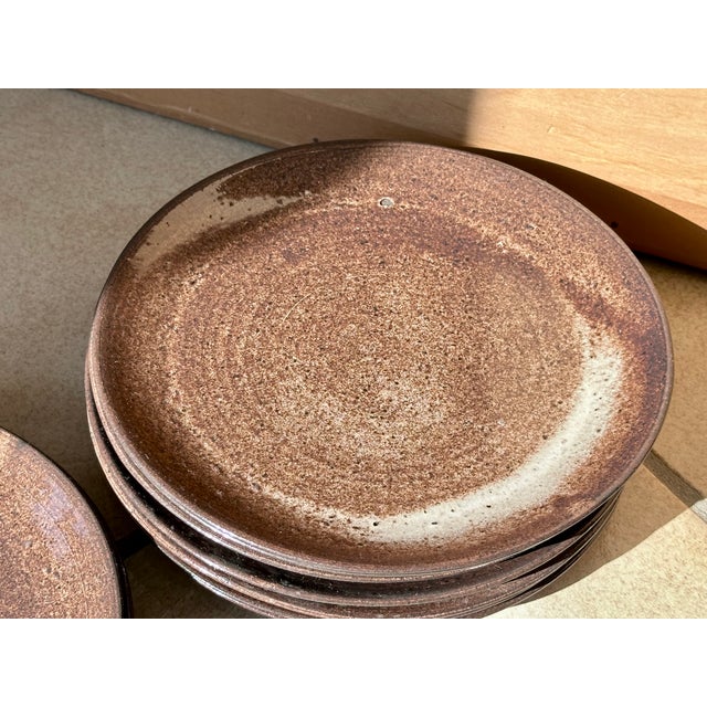 Handmade Ceramic Dinner and Serving Plates from Serocka, Germany, 1970s, Set of 10 For Sale - Image 9 of 13