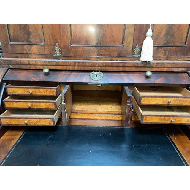 Antique German 1914 Gustav Knauer Roll Top Desk Wwi Era For Sale - Image 10 of 13