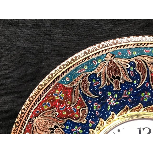 Decorative colorful handmade clock made by copper. Special design for hanging. Great for displaying your unique...