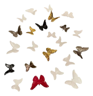 Set of Twenty Three Italian Porcelain Butterflies, 1970's.