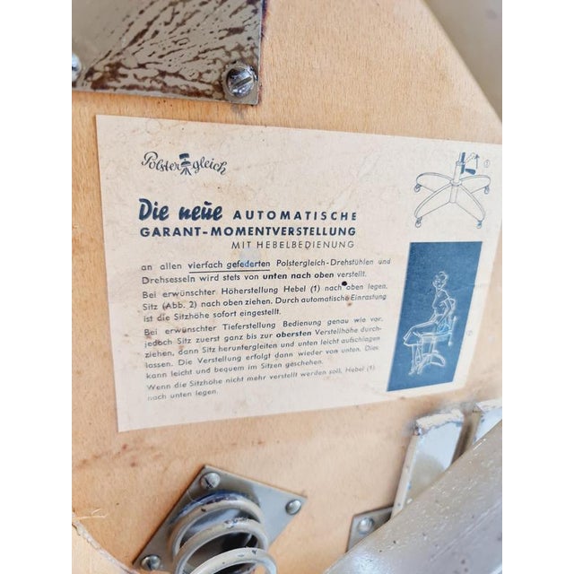 Bauhaus Swivel Office Chair in Wood by Polster Gleich, 1930s For Sale - Image 10 of 11