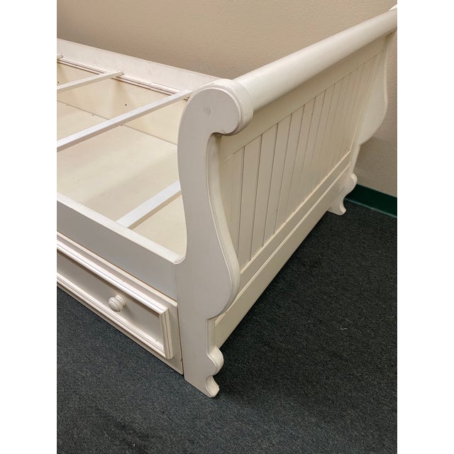 Twin Size Ethan Allen Sleigh Trundle Bed Chairish