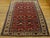 Ruby Red 1890s Ruby Red Tribal Geometric Antique Caucasian Kuba Rug 4' 2''x 5' 10'' Knotted Wool Carpet For Sale - Image 8 of 11