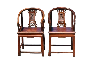 Antique Carved Lady's Chairs - A Pair