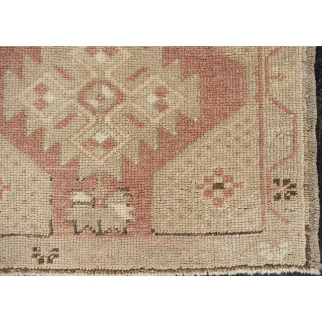 Early 21st Century Oriental Hand Knotted Vintage Turkish Mini Rug 1'8" x 3'2" For Sale - Image 5 of 6