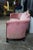 Antique Victorian American Empire Serpentine Walnut Pink Camelback Sofa Loveseat For Sale - Image 6 of 15