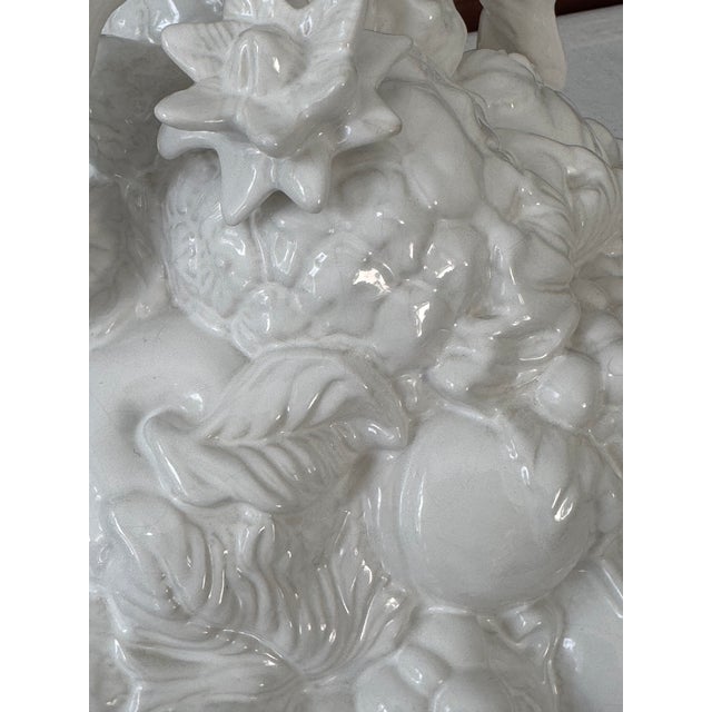 Vintage Bordallo Pinheiro Large Scale Trompe l'Oleil Fruit Basket For Sale - Image 13 of 18