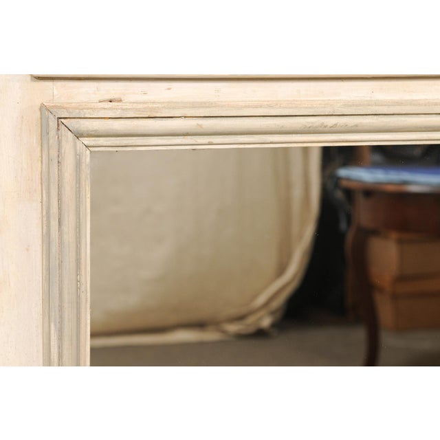 Antique French Painted Trumeau Mirror, 5.5' For Sale - Image 12 of 14