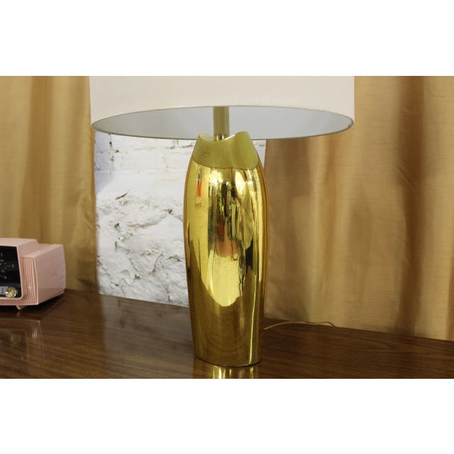 Mid-Century Modern Brass Bullet Lamp For Sale In Boston - Image 6 of 6