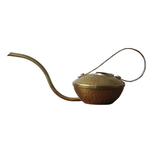 Hammered Brass Watering Can from Veb Kunstschmiede Neuruppin, 1960s For Sale