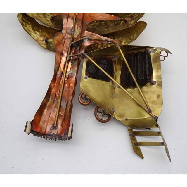 Brutalist Belgian Brass Wall Art Sculpture from Daniel D'haeseleer, 1980s For Sale - Image 10 of 12