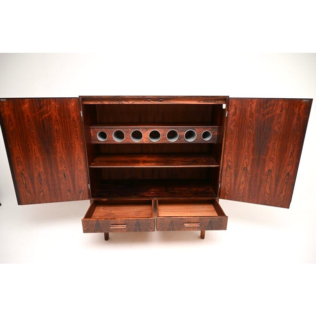 Vintage Danish Drinks Cabinet attributed to Axel Christensen, 1960s For Sale - Image 4 of 11