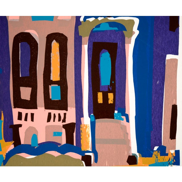Paper San Francisco Victorian House - Fauvist Screenprint on Archival Paper by Doris Warner For Sale - Image 7 of 7