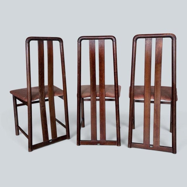 Mid-Century High-Back Dining Chairs from Primo London, Set of 3 For Sale - Image 9 of 9
