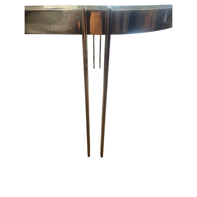 Charles Hollis Jones Lucite and Polished Chrome Oval Dining Table, Usa, 1970's. For Sale In Los Angeles - Image 6 of 10