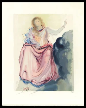 Salvador Dalí Divine Comedy Paradise Canto 4, "Beatrice" 1963 Engraving