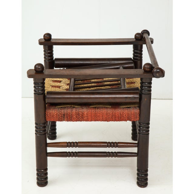 Pair of Spindle Back Armchairs With Woven Seats For Sale - Image 11 of 12