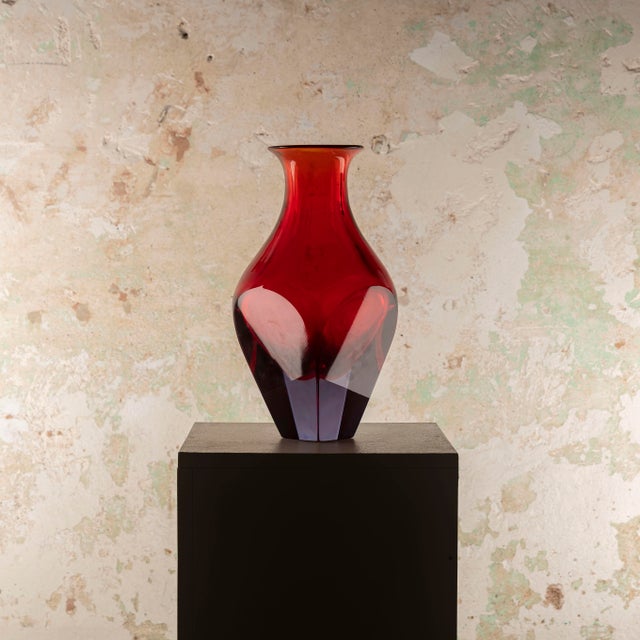 Large Murano Glass Vase from Seguso Vetri d'Arte, 1960s For Sale - Image 10 of 11