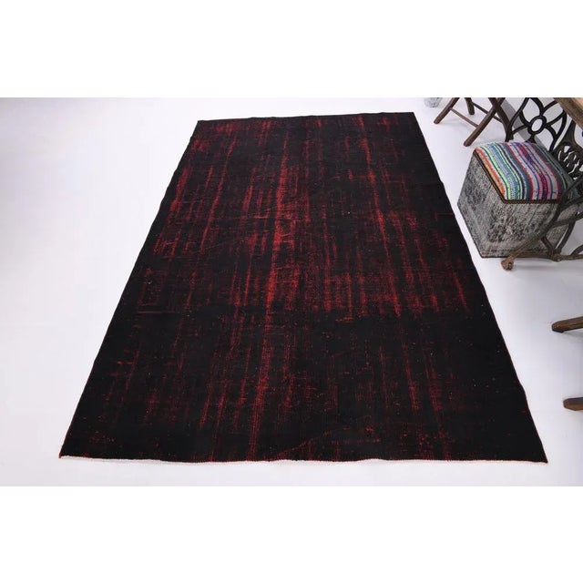 Vintage Black & Red Rug For Sale - Image 18 of 18