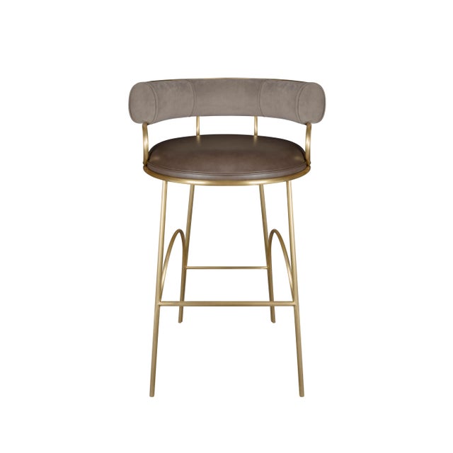 Metal Austin Bar Chair by Porus Studio For Sale - Image 7 of 11