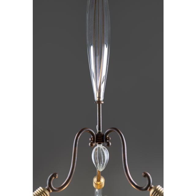 Mid-Century Modern Art Deco Murano Glass Chandelier from Barovier and Toso, 1930s For Sale - Image 3 of 14